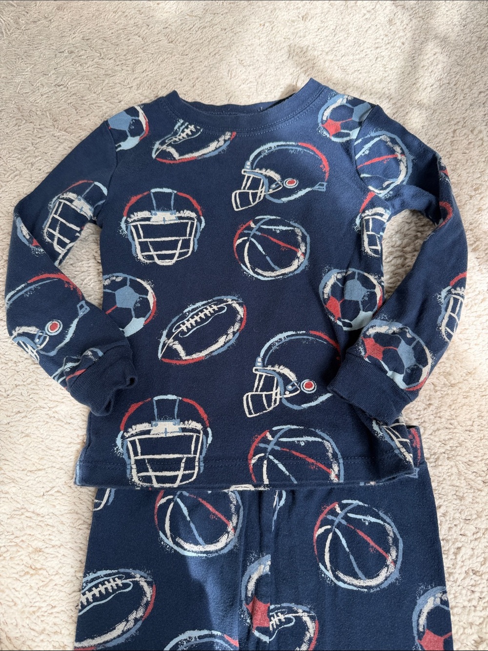 Member’s Mark Toddler Boy’s Pajama Set - Navy Blue Sports